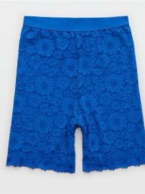 Brand new still in package Aerie Blue Lace Bike Shorts
